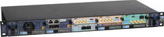 TORNADO-MTCA® modular DSP system including TORNADO-AZU+/FMC+ AMC-module with AD/DA FMC-submodule, TORNADO-A6678/FMC AMC-module with AD/DA FMC-submodule, TORNADO-ARX1 RF AMC-module and T/AX-DSFPX AMC-module with 10GbE SFP+ LAN/WAN ports, all installed into MicroTCA® 1U chassis with 10GbE switching fabric